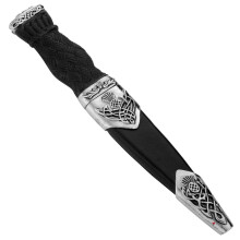 Sgian Dubh Plated Celtic Interlace Thistle Inserts
