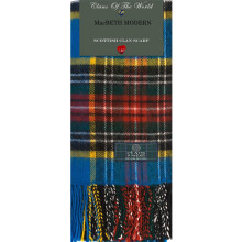 MacBeth Modern Tartan Clan Scarf 100% Soft Lambswool