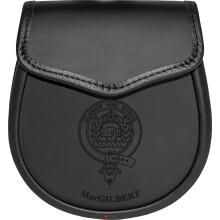 MacGilbert Leather Day Sporran Scottish Clan Crest