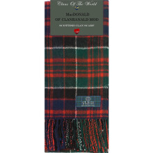 MacDonald of Clanranald Modern Tartan Clan Scarf 100% Soft Lambswool