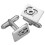 Cufflinks Sterling Silver Rectangular Minimalist Abstract Thistle 1