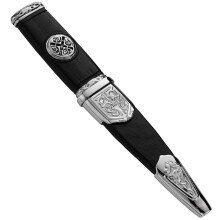 Sgian Dubh Plated St Andrew Cross Handle Motif and Celtic Detail