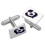 Cufflinks Sterling Silver Rectangular Enamelled Minimalist Thistle 1
