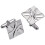 Cufflinks Sterling Silver Square Celtic Stylised St Andrew Cross 1