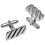 Cufflinks Sterling Silver Rectangular Shape Stylised Rope Twist Design 1