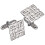 Cufflinks Sterling Silver Square Shape Striking Celtic Cross Interweave 1