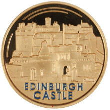 Scotland Souvenir Coin Edin Castle Entrance 2014 40mm