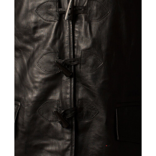 (S) Waistcoat Leather Jacobite Black Long 2