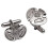 Cufflinks in Sterling Silver Stylised Scottish Thistle Relief Design 1