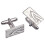 Cufflinks Sterling Silver Oblong Decorated Interweave Fragment 1