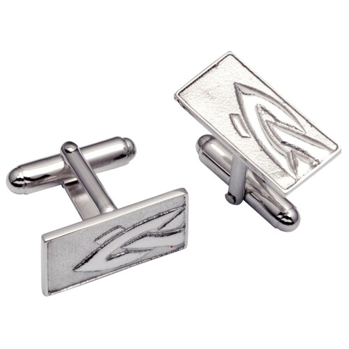 Cufflinks Sterling Silver Oblong Decorated Interweave Fragment