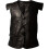 (S) Waistcoat Leather Jacobite Black Long 1