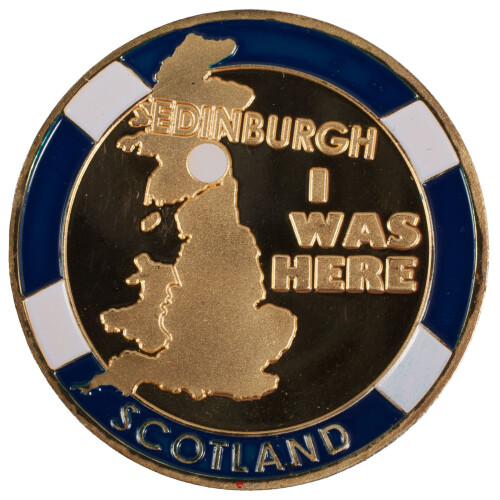 Scotland Souvenir Coin Edin Castle View 2014 40mm 1