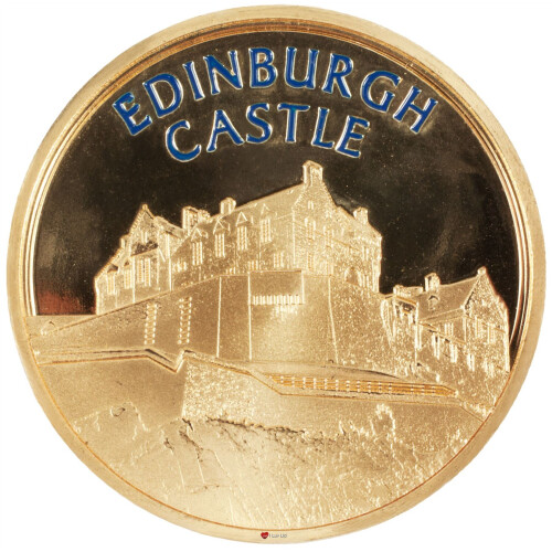 Scotland Souvenir Coin Edin Castle View 2014 40mm