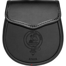 Knox Leather Day Sporran Scottish Clan Crest