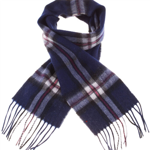 Mini Edin Lambswool Scarves Thomson Navy 2