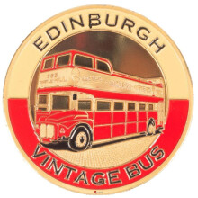Scotland Souvenir Coin Vintage Bus 40mm