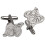 Cufflinks Plated Bright Palladium Featuring Celtic Swirl Design 1