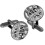 Cufflinks Plated Antique Silver Finish Round Celtic Interlace Design 1
