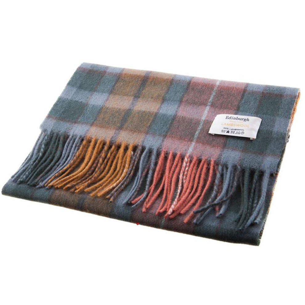 I Luv Ltd Edinburgh Pure Lambswool Scarf In Buchanan Antique Tartan Brown