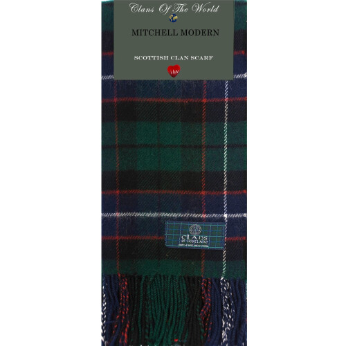Mitchell Modern Tartan Clan Scarf 100% Soft Lambswool