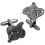 Cufflinks Plated Antique Silver Finish Featuring Celtic Swirl Design 1