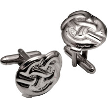 Cufflinks From Plated with Bright Palladium Celtic Knot Design