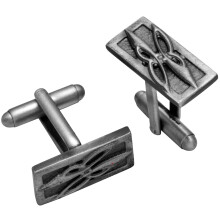 Cufflinks Antique Silver Finish Decorated With A Celtic Interlace