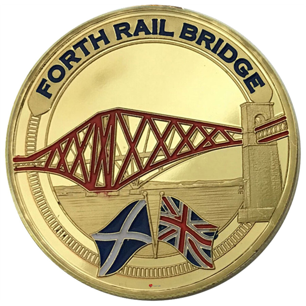 I Luv Ltd Coin Magnet Forth Rail Bridge 40Mm