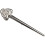 Kilt Pin Plated Bright Palladium Celtic Triangular Knot 100mm 1
