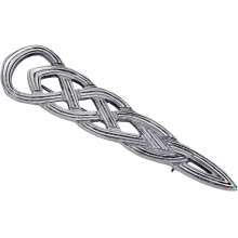 Kilt Pin Plated Bright Palladium in Celtic Weave Design 85mm