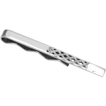 Tie Clip Slide Hallmarked Sterling Silver Slim Style Celtic Weave