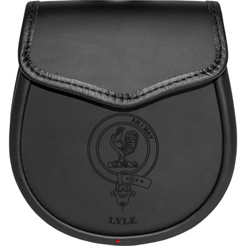 Lyle Leather Day Sporran Scottish Clan Crest