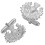 Cufflinks Sterling Silver Traditional Unframed Open Scottish Thistle 1