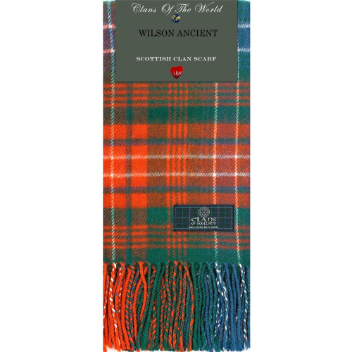 Wilson Ancient Tartan Clan Scarf 100% Soft Lambswool