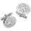 Cufflinks Sterling Silver Round Framed Celtic Knot Over St Andrew Cross 1