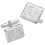 Cufflinks Sterling Silver Square Shape Lion Rampant Worn Relief 1