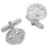 Cufflinks Sterling Silver Round Traditional Celtic Pierced Open Design 1