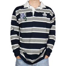 (2XL) Scottish Rugby Shirt Mens Edinburgh 62 High Design Grey and Navy