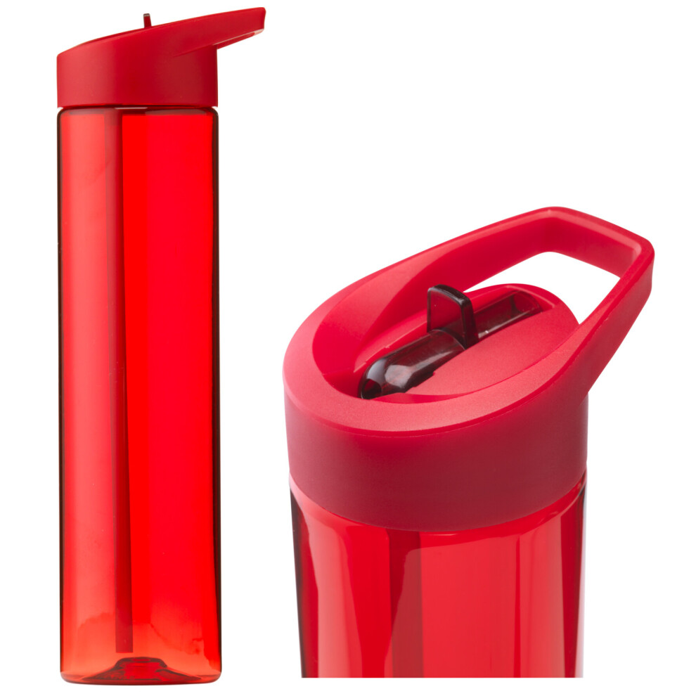 (Red) Flip Straw Water Bottle Slim TRITAN 600ml BPA FREE-image-OPC-P7QRT89-NEW
