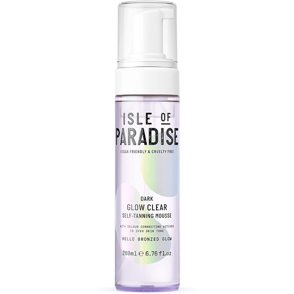 Isle of Paradise Glow Clear Bronzed Self-Tanning Mousse, Dark, 200 mL | Hydrating & Transparent Face & Body Tanner, Streak-Free, Fast-Drying, No-Transfer Application, Even Sunless Bronze Finish - Image 11