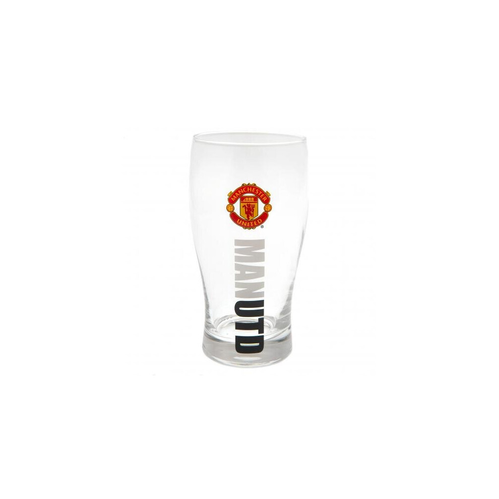 Taylors Football Souvenirs Manchester United Fc Tulip Pint Glass