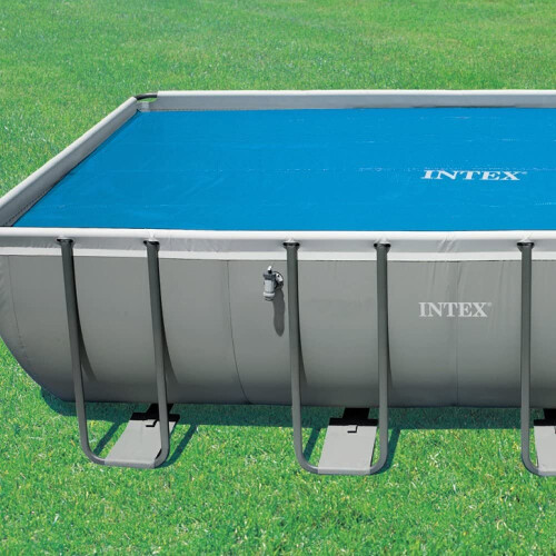 Intex Intex Solar Pool Cover - Rectangular 378 x 186 cm, Multicoloured, Includes Carry Bag, Keeps Water Warmer (4m x 2m) 2