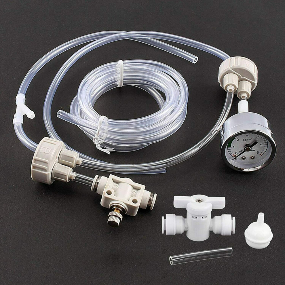 Fish & Aquarium DIY CO2 System Generator Reactor Kit Pressure Gauge Bottle Cap