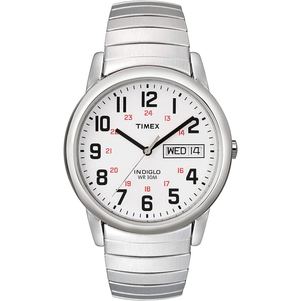 Timex T20461 Mens Easy Reader Watch with Stainless Steel Strap