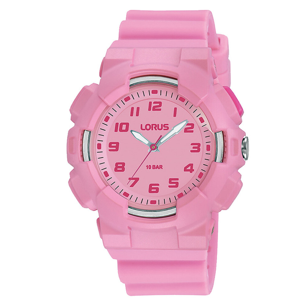 Lorus R2353NX9 Youth Pink Silicone Strap Watch with Backlight