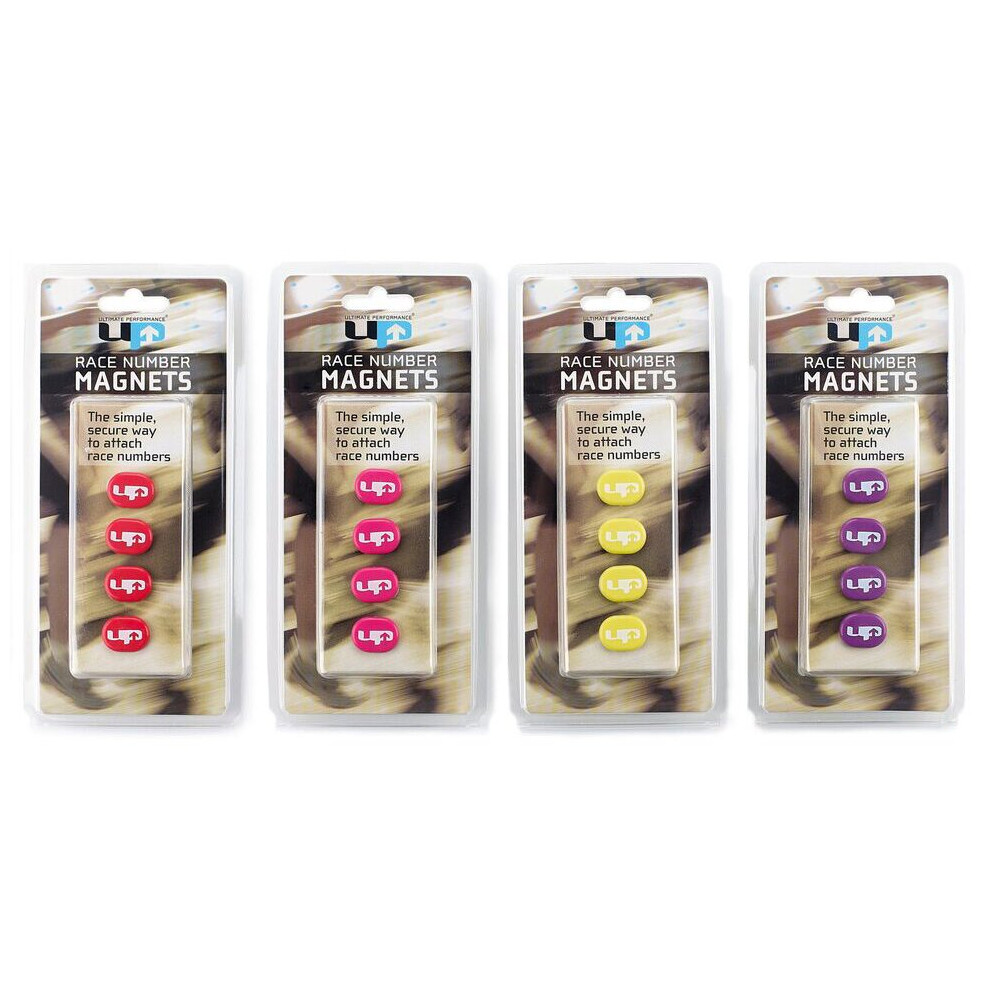 Ultimate Performance Unisex Yellow Race Number Magnets Set Of 4 Running Bib Holders In - Image 4