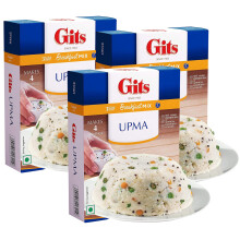 (Pack of 3) GITS Upma 500g  ,No Added Preservative ,Tasty and Healthy ,Authentic Taste, 3 Minute Breakfast ,Instant Upma Mix