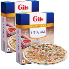 (Pack of 2) GITS Uttapam 500g ,Traditional South Indian Breakfast ,No Added Preservatives,Tasty and Healthy