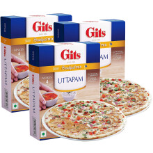 (Pack of 3) GITS Uttapam 500g ,Traditional South Indian Breakfast ,No Added Preservatives,Tasty and Healthy